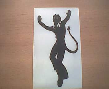 Devil sticker black